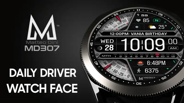 MD307 Digital watch face header
