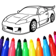 Jeux coloriage dessin voitures icon