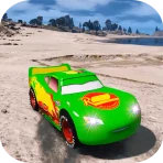 Superhero cars racing icon
