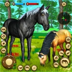 Jogos de cavalo selvagens 3d icon