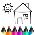 子供向け塗り絵子供 絵を描くアプリ icon