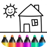 子供向け塗り絵子供 絵を描くアプリ icon