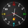 Relógio digital de neon icon