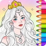 プリンセスゲーム:ファンタジーぬりえ icon