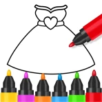 女の子のためのぬりえと絵を描く icon
