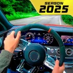 Racing in Car 2021v icon