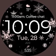 Snowflake rose gold watch face icon