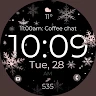 Snowflake rose gold watch face icon