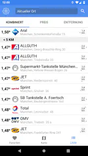 1-2-3 Tanken - Benzinpreise screenshot 2
