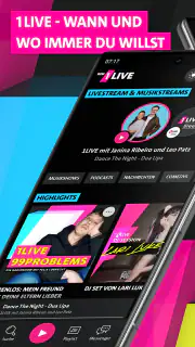 1LIVE: Radio, Musik & Podcasts screenshot 1