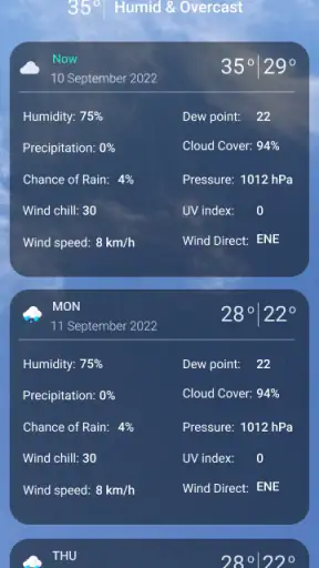9Weather: Wettervorhersage screenshot