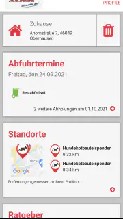 abfallApp Oberhausen screenshot 1
