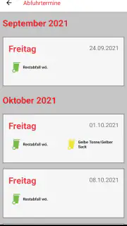 abfallApp Oberhausen screenshot 2
