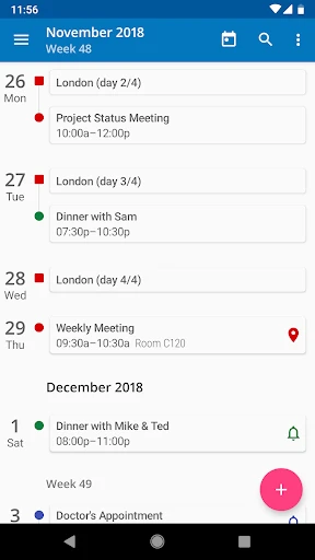 aCalendar+ Kalender & Tasks screenshot