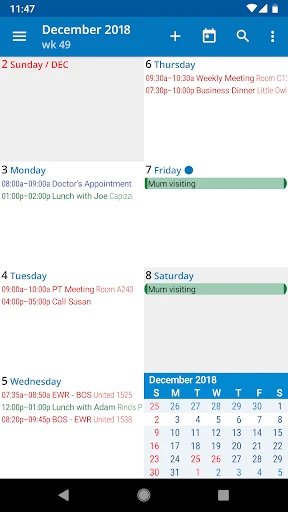 aCalendar+ Kalender & Tasks screenshot