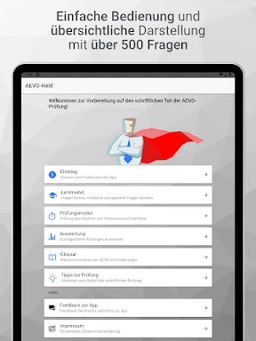 AEVO-Held Prüfungsvorbereitung screenshot
