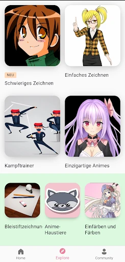 Anime zeichnen lernen app screenshot