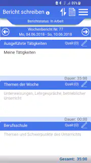 Azubiheft Online Berichtsheft screenshot 5