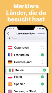 been: besuchte Länder screenshot 2