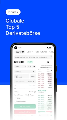 BingX BTC und Krypto kaufen screenshot