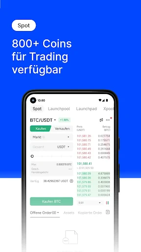 BingX BTC und Krypto kaufen screenshot