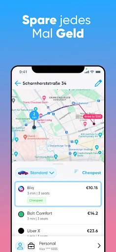 Bliq - Die beste Fahrt finden screenshot