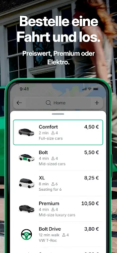 Bolt: Fahrten anfordern screenshot