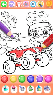 Boys Ninja Coloring & Memory screenshot 3
