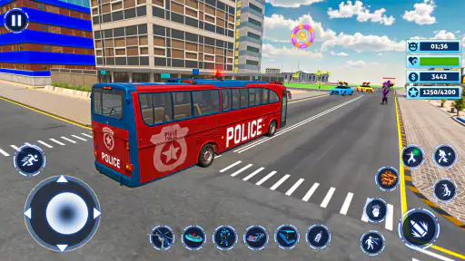 Bus Simulator Police Robot Car screenshot 2