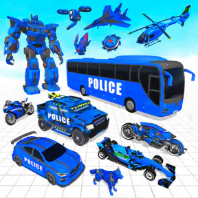 Bus Simulator Police Robot Car screenshot 4