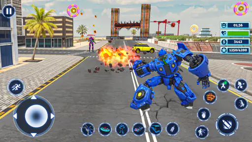 Bus Simulator Police Robot Car screenshot 8