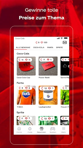 Coca-Cola: Spielen & Gewinnen screenshot