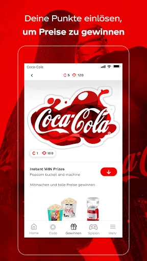 Coca-Cola: Spielen & Gewinnen screenshot