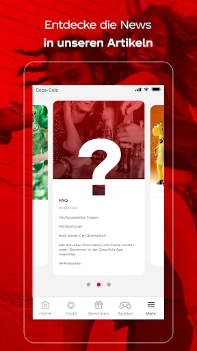 Coca-Cola: Spielen & Gewinnen screenshot