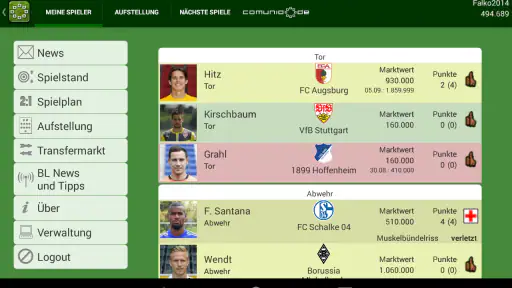 Comunio screenshot 6