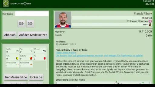 Comunio screenshot 8