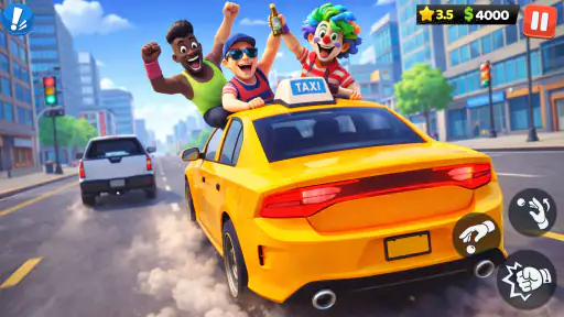 Crazy Taxi: Fahr-Spiel 3D screenshot 4