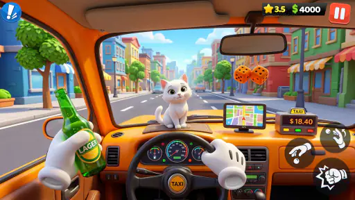 Crazy Taxi: Fahr-Spiel 3D screenshot 5