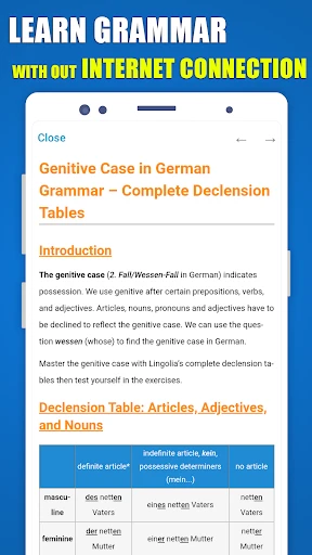 Deutsch Grammatik A1 A2 B1 B2 screenshot