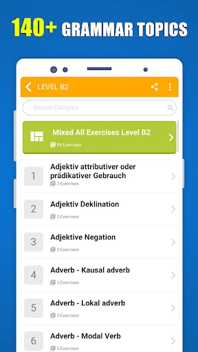 Deutsch Grammatik A1 A2 B1 B2 screenshot