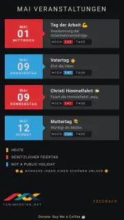 Deutschland Feiertag Kalendar screenshot 3