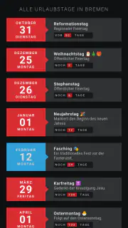 Deutschland Feiertag Kalendar screenshot 5