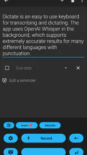 Dictate Keyboard (Whisper AI) screenshot 1