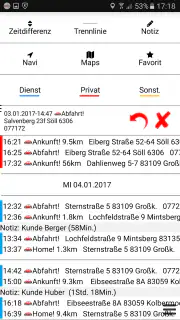 Fahrtenbuch GPS-Zeiterfassung screenshot 7