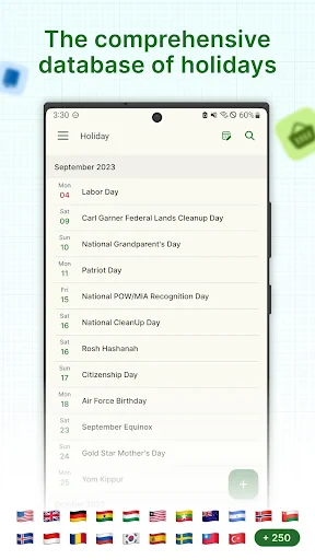Feiertagskalender screenshot