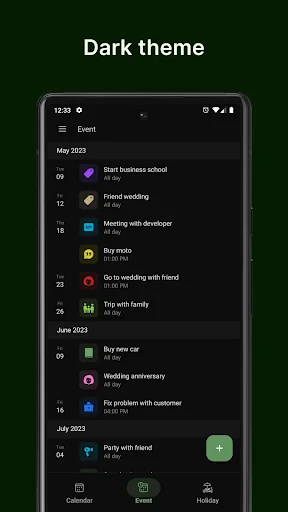Feiertagskalender screenshot
