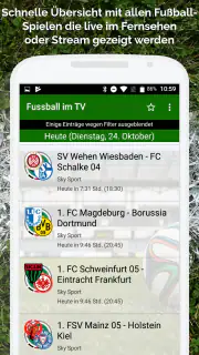 Fussball im TV live screenshot 1
