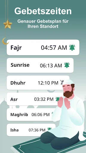Gebetszeiten, Azan und Qibla screenshot