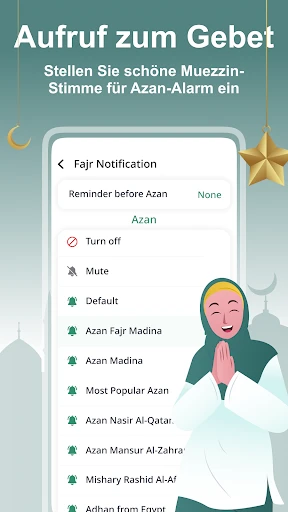 Gebetszeiten, Azan und Qibla screenshot