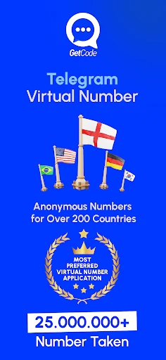 GetCode – Virtuelle Nummer SMS screenshot